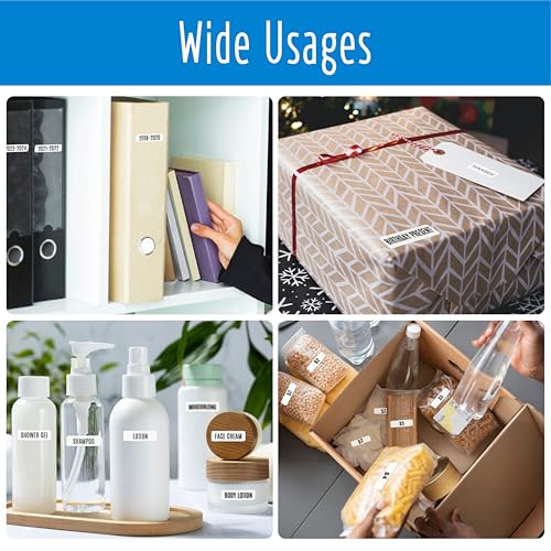 1540 Blank Rectangle Labels, White Coding Blank Stickers Mini Printable Labels for Organization Projects, Boxes, Jars, Storage Containers, Laser Printer Available (8.5” x 11”, White) - style: Printable