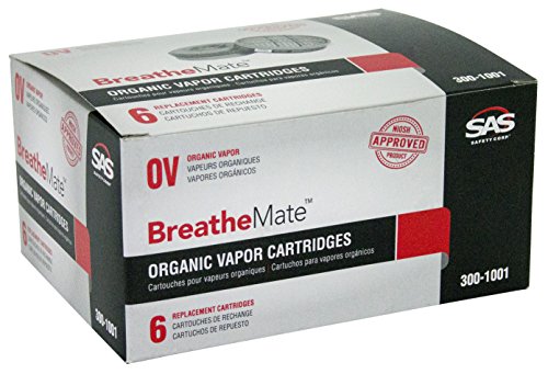 SAS Safety 300-1001 Cartridge - Organic Vapors, BreatheMate (6 Each Per Box/Priced Per Box)