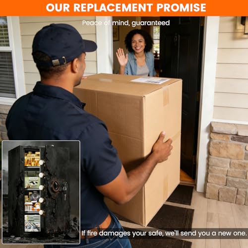 8.6Cub Large Fireproof Safe for Home Documents, 35-Min 1700°F Prtotection - size: 8.6 Cub-35MINS