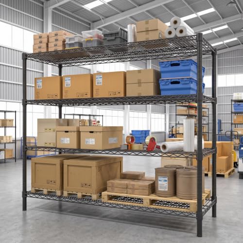 Garvee 2600LBS 4-Tier Storage Shelves Heavy Duty, Adjustable Metal Shelving - size: 55"Wx17.7"Dx63"H(4-Tiers)