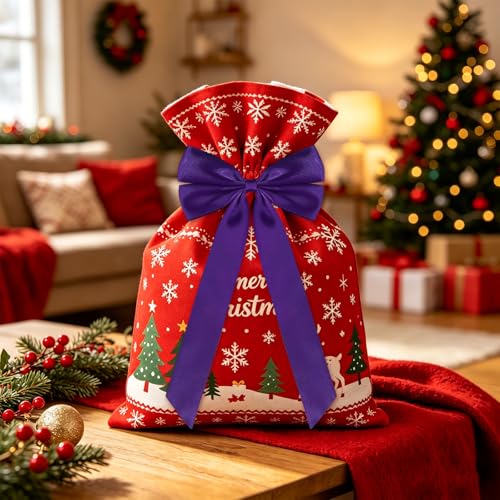 Aoyom 50Pcs Purple Christmas Bows for Gift Wrapping - color: Purple
