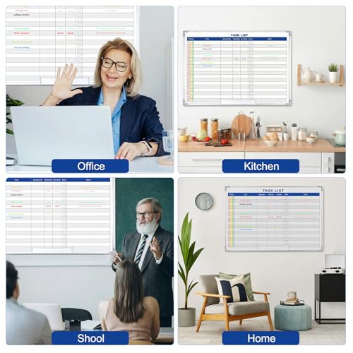 Lincia Large Dry Erase Task List 36 x 24 Inch Planner White Board - style: Task List