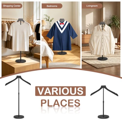 OLV Mannequin Torso, 18-34 Inch Adjustable Shirt Display Stand, Black - color: Black, size: 1 Pack