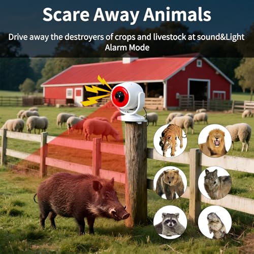 2 Pack Wireless Motion Detector Alarm for Indoor Use, PIR Motion Sensor with Sound Player for Pets, Dogs & Animal Deterrent, Intruder Alert & Remote Safety System, Noise Maker Sensor de Movimiento