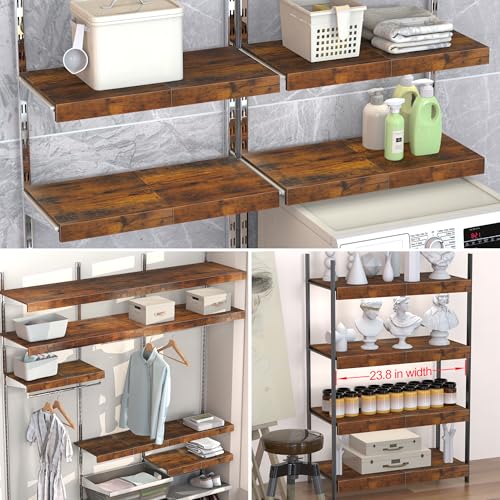 MyLifeUNIT Wire Shelf Covers, 8 PCS 11.9" W x 16" D Wooden Wire Rack Covers Topper for Pantry, Closet - size: 11.9"W x 16"D