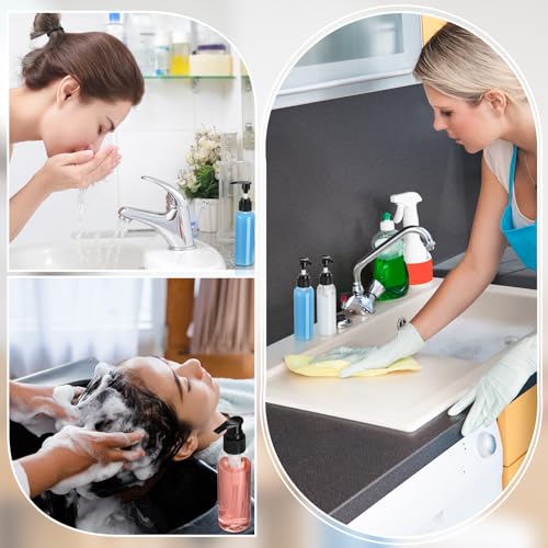 Nuenen 48 Pcs 4oz/120ml Lotion Bottles with Pump, Black and Clear - color: Black and Clear