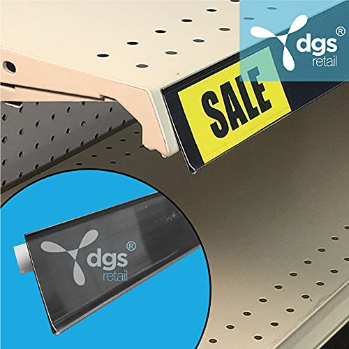 Gondola Shelf Label Strips 48" Self Adhesive 1.5”H Price Tag Holders - size: 100 Pack
