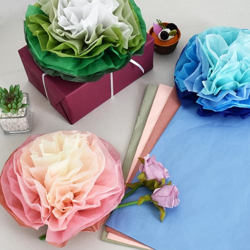 BEISHIDA 100 Sheets Cinnamon Tissue Paper Bulk, Wrapping Tissue Paper for Gift Bags, 14 x 20 Inch Gift Wrap for Birthday Wedding Graduation DIY Crafts Holiday Flowers - color: cinnamon