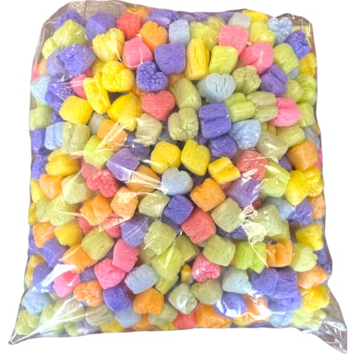 Bubblefast! Brand FunPak MiniPack Plant Based Biodegradable Packing Peanuts, 0.60 cu ft Bag, Compostable (Rainbow Hearts) - style: Rainbow Hearts