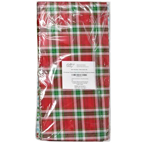 Gift Boutique Christmas Tissue Paper Bulk 200 Sheets 20"x20" 16 Holiday Designs Solid and Metallic Colors for Wrapping Gifts Boxes and Wine Bottles