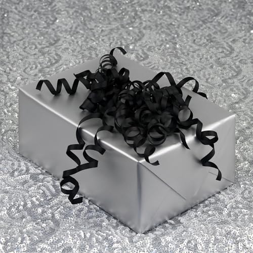 Jillson Roberts Curlie Gift Bows, Gift Wrap Accessory, Black Grosgrain (12-Count) - color: Black Grosgrain