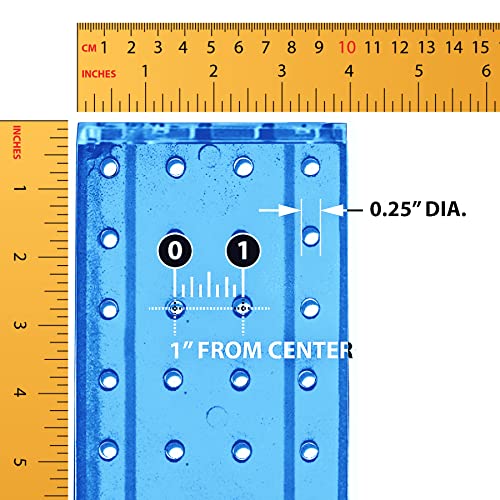 Azar Displays 700220-BLU Pegboard 4-Sided Revolving Counter Display, Blue Translucent Color - color: Blue, style: Pegboard only