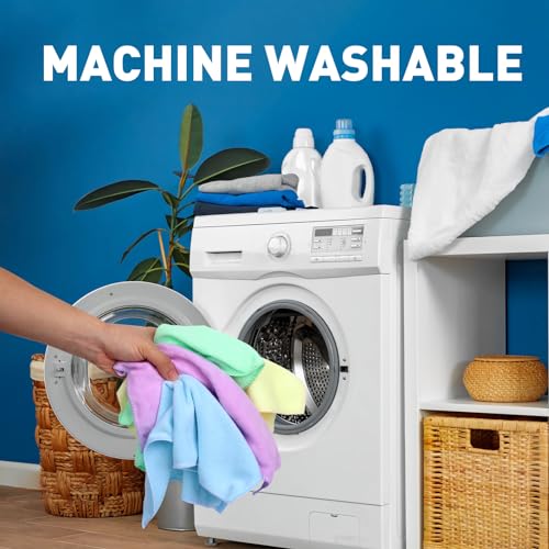 TEAWOO Microfiber Towels Bulk-400 Pack, Cleaning Cloths - color: 5 Colors, size: 400 Pack