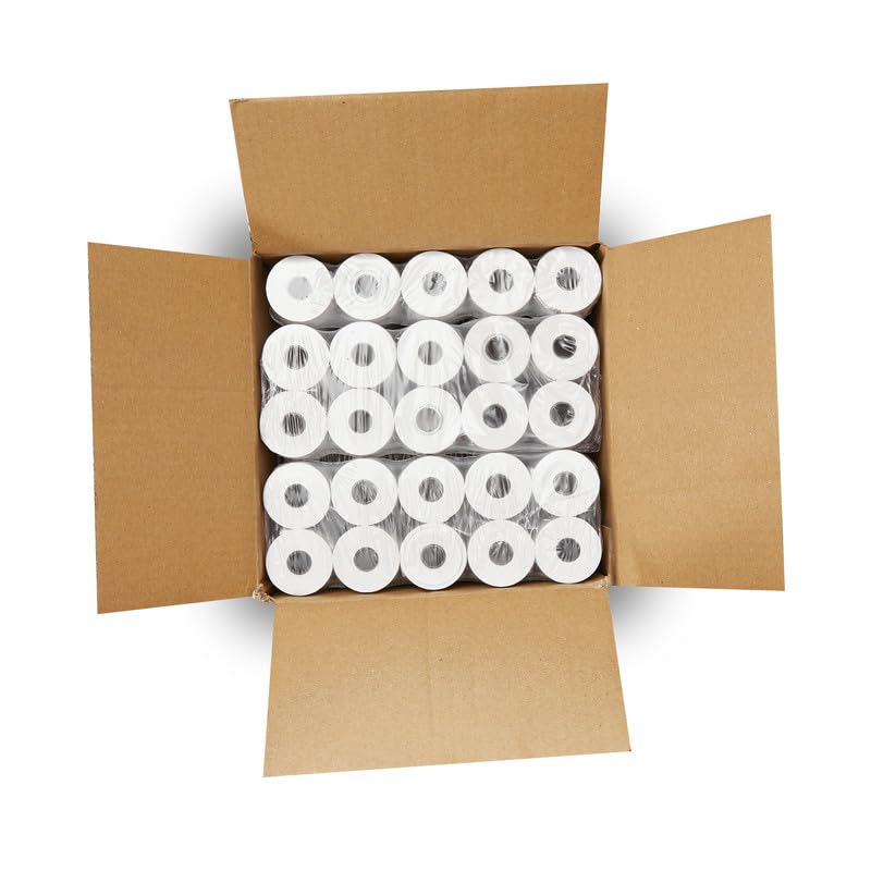 (100 Rolls) 2 1/4 x 85 (48 GSM Paper thickness) Thermal Paper rolls Fits Most Credit Card Terminals VX510 VX570 FD50 T4220 FD50 FD55 FD130 T4220 T4230 from Paper of America