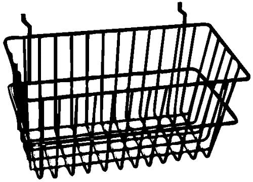 12"W x 6"D x 6"H Narrow Basket Black/Semi-gloss--- Lot of 6 each - color: Black/semi-gloss