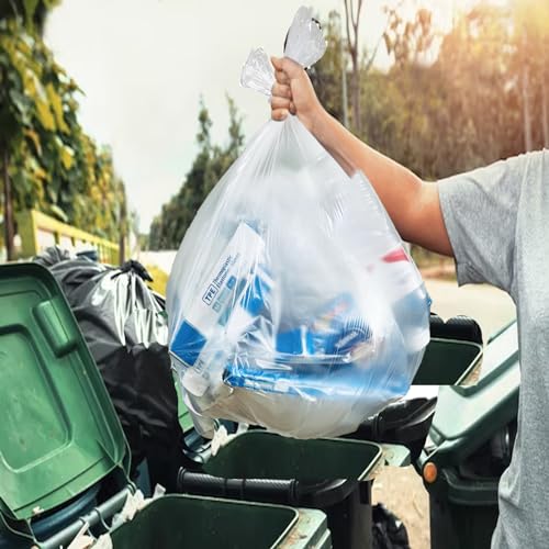 BEIDOU-PAC 4-6 Gallon Trash Bags, 1000 Count Bulk Value Pack, Clear Plastic Recycling Bags, Multi-purpose Garbage Bags for Business Home Bathroom Kitchen Commercial and Industrial - style: 4-6 Gallon |1000 Count(Value Pack)