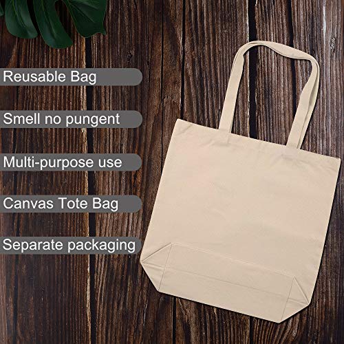 CVNDKN Canvas Tote Bags 2 Pcs Multi-Purpose Reusable Blank Bags Use For Grocery,Shopping,DIY Gift Bags - color: Off-white