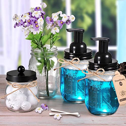 Amolliar Mason Jar Foaming Soap Dispenser Pump Lids, Foam Soap Black 6 Pack - color: Bronze, size: 6 Pack