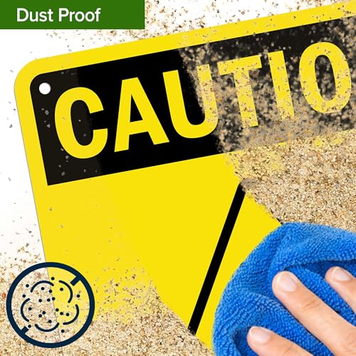 Caution Wet Floor Sign, 10x7 Inches, 55 mil thick HDPS (high density polystyrene), Made in USA by My Sign Center - size: 7x10 Polystyrene