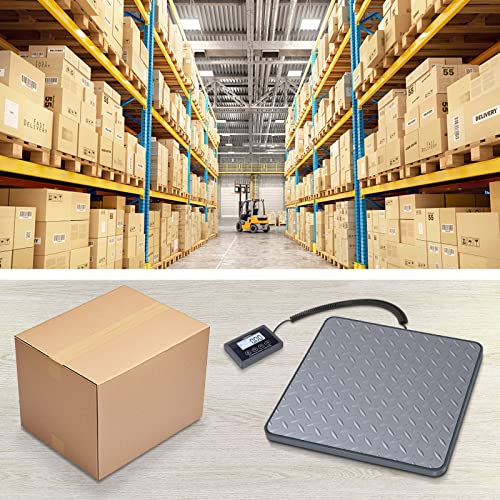 THINKSCALE Shipping Scale, 440 lb x 1 oz Digital Postal Scale, Hold & Tare - color: Rubber Gray