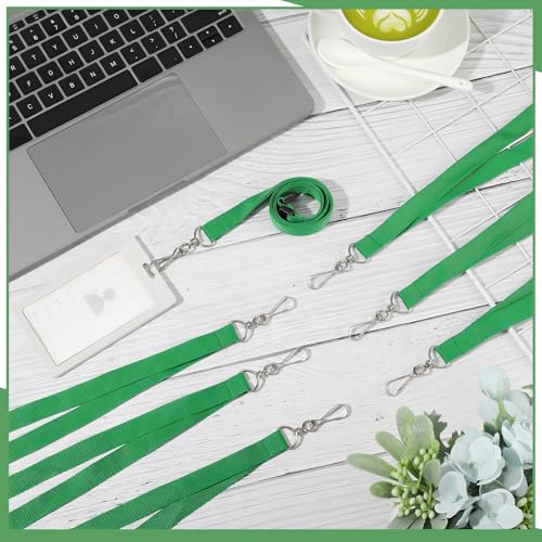Patelai 120 Pcs Breakaway Lanyards with J Hook, Green - color: Green