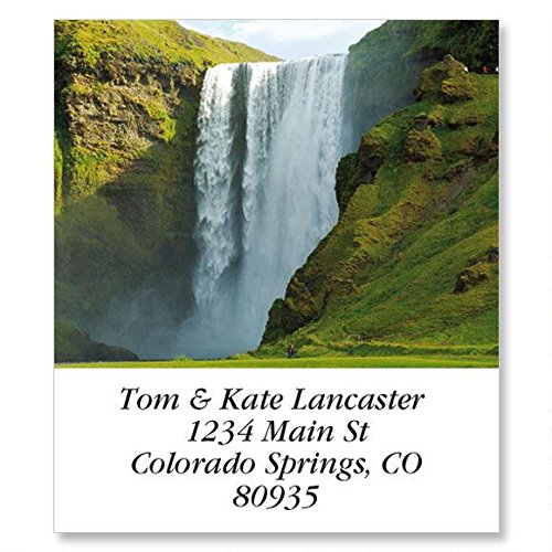 Enchanting Waterfalls Self-Adhesive, Flat-Sheet Select Address Labels by Colorful Images (24 Designs), Count 144 - style: Enchanting