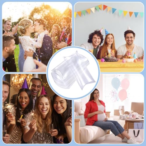 BENECREAT 4.5x2.5x1 Clear Pillow Favor Box, 30 Packs for Candy Treat Gift