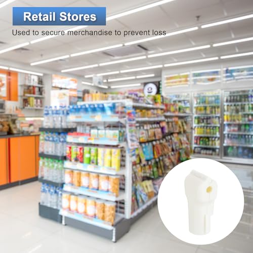 uxcell 100pcs Peg Hook Locks Stop Locks 4mm ABS Hook Security Lock - color: White