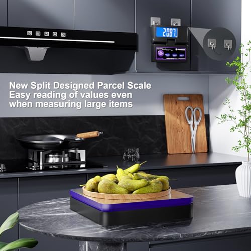 UNIWEIGH Digital Wireless Shipping Postal Scale 110lbs/0.1oz Accurate - color: black+purple+stainless steels