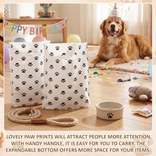 FunooFuno 200 Pcs Dog Paw Gift Bags Bulk, Solid - style: Solid