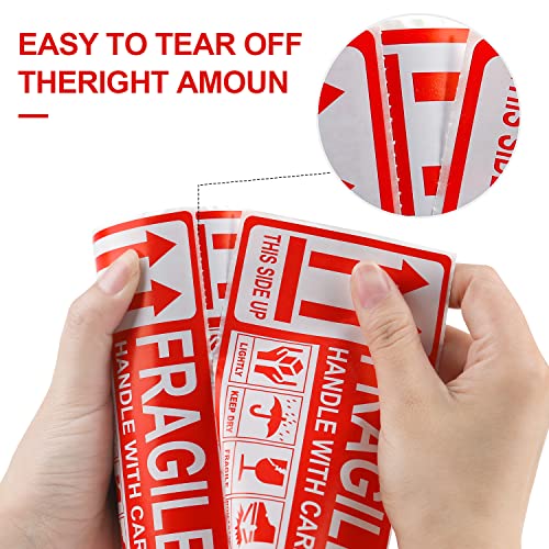 3"x 5" Fragile Stickers 200 Packing Labels Handle with Care This Side Up Strong Adhesive for Box Shipping and Moving - size: 3 x 5 inch | 200 Labels LARGE