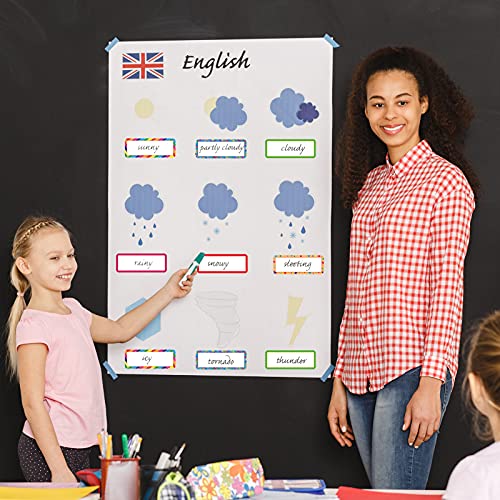Magnetic Dry Erase Labels, 60-Pack, 3.2 x 1.2 in, 6 Colors