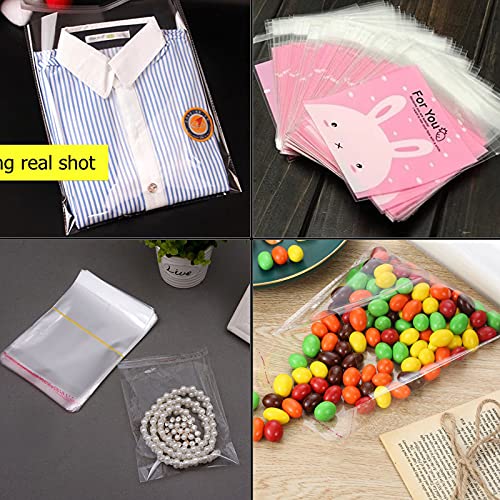 12 x 16 inches Large Resealable Cellophane Bags 600 pcs Self Sealing for Packaging Products Self-adhesive Cello Bag for Clothes, T-shirts, Pants and Gifts, 600 ct in Bulk