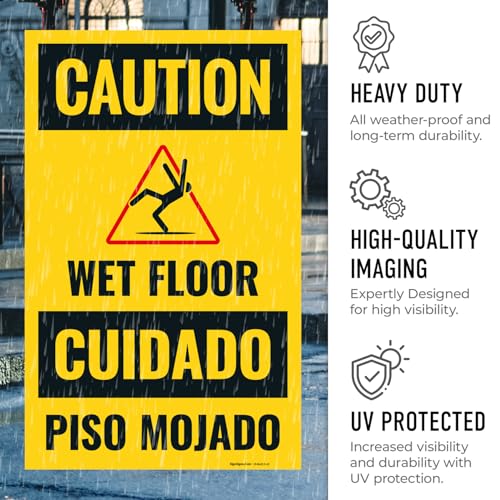 Caution Wet Floor Sign Kit, - size: 10x16 Inches, style: 2 Pack - Replacement Panels