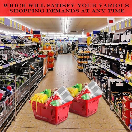 20 Pcs Bulk Shopping Baskets with Handles, Red - color: Red