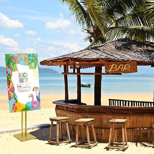 Thyle 3 Pcs Heavy Duty Sign Stand, Floor Poster Board Stand, Adjustable Metal Sign Holder Height up to 59.1 Inches and 180° Rotation Display Standing Pedestal for Board Foam Vendor Wedding Events