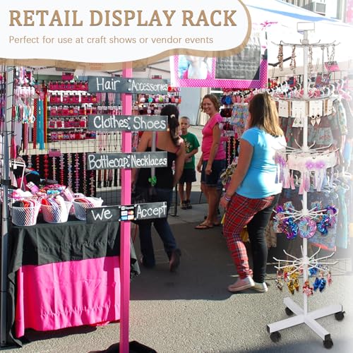5 Tier Retail Display Stand Store Display Rack, White - color: White