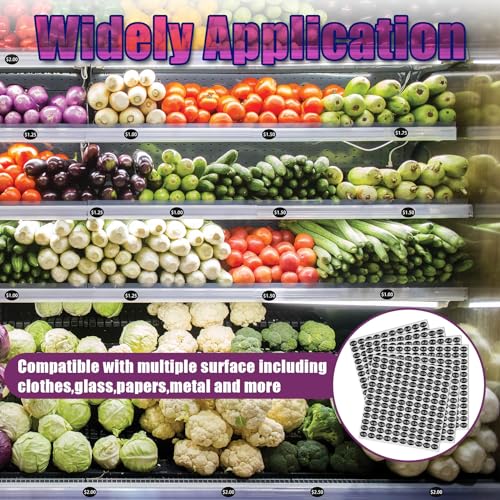 HINZIC 1560pcs Vending Machine Price Labels, 12 Sheets, Black