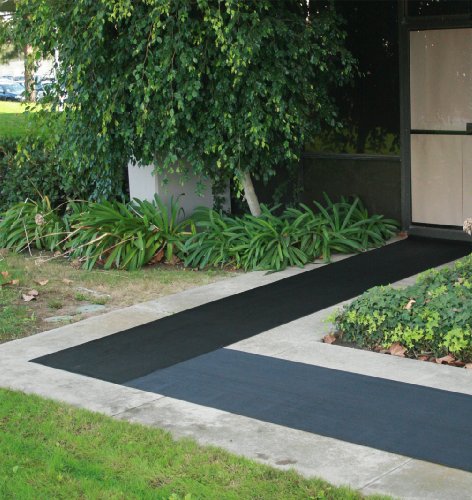 Rubber-Cal Fine Rib Corrugated Rubber Floor Mat - 1/8" x 3ft x 4ft Black - size: 48"L x 36"W x 0.1"Th