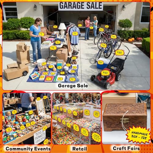 504 Pcs Large Garage Sale Stickers, Price Tags, Yard Sale Price Stickers