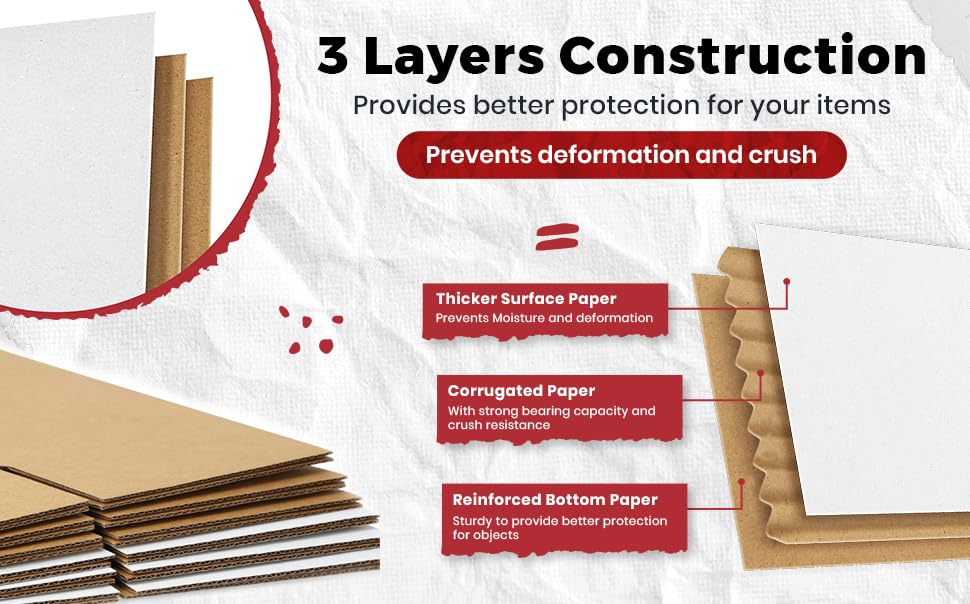 White Shipping Boxes 6x4x4 Heavy Duty, Lightweight, 6"L X 4"W X 4"H Foldable Corrugated Cardboard Mailer Boxes for Packaging Small Business Mailings Gifts Promotions Crafts Moving Box 50 Pack