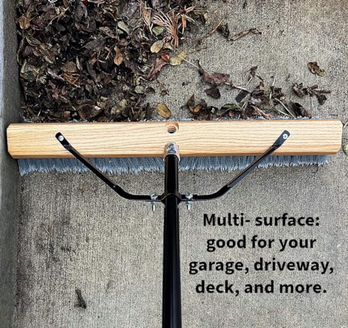 Pbma24004 Heavy Duty 24" Multi-Surface Push Broom with Silver/Black Handle