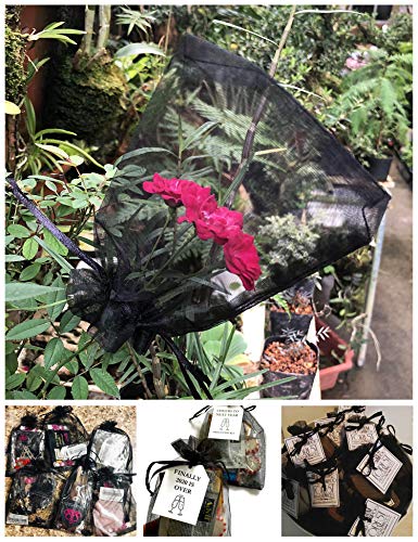 Jexila 100 Pack Mesh Organza Bags 5X7 Inch Drawstring Small Gift Bag Black - color: Black