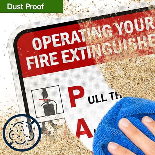 Operating Your Fire Extinguisher Pass Sign, 12x18 Inches, 3M EGP Reflective .063 Aluminum, Fade Resistant, Made in USA by My Sign Center - size: 12x18 Reflective Aluminum
