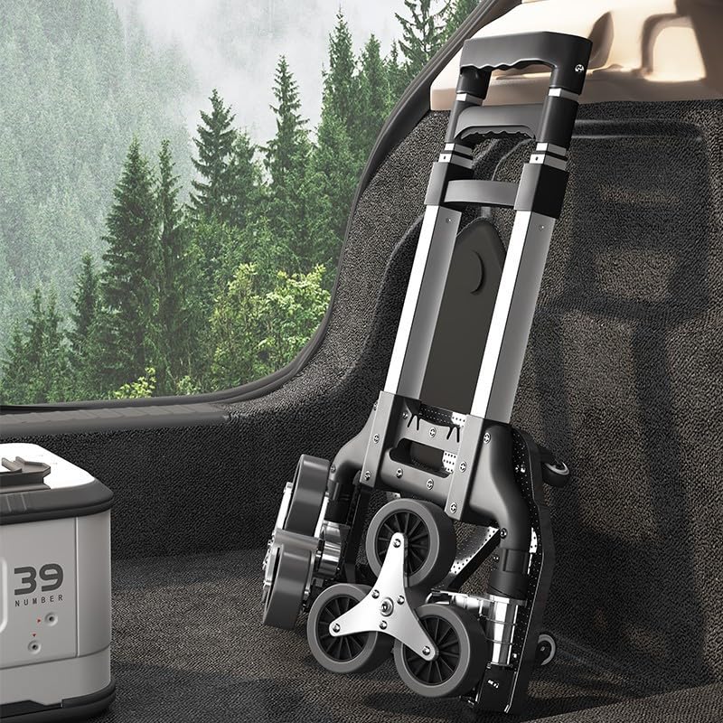 Heavy Duty Stair Climbing Cart - 300lb Cap Aluminum Folding Hand Truck