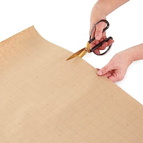 Hallmark Recyclable Wrapping Paper with Cutlines on Reverse (3 Rolls: 60 sq. ft. ttl) Rainbow Stripes, Celebrate, Stars on Kraft Brown for Birthdays, Graduations, Kids Parties - style: Kraft Stripes, Celebrate, Stars