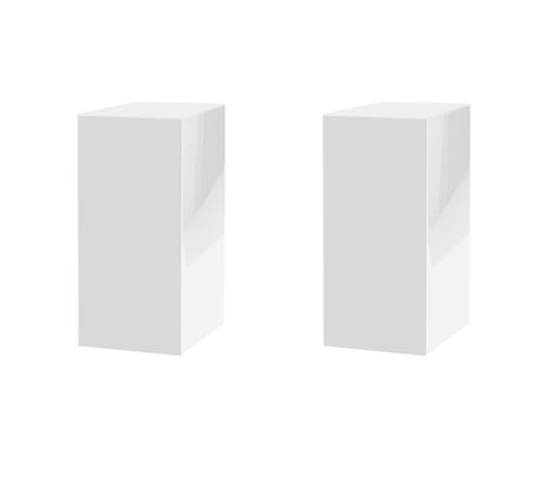 2 Pack White Pedestal Platform Tall Box 12" x 12" x 32" No Lid Art Exhibit Sample Flower Arrangement Display Plant Cube Retail Riser Collectible Cover 5 Sided by Marketing Holders - size: 12"w x 12"d x 32"h White