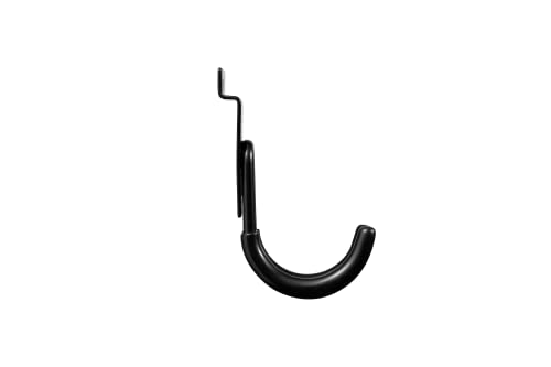 12Pack Slatwall Hooks Heavy Duty Slatwall Accessories Garage Small J Slatwall Hooks and Hangers, Black(Small J Hook) - size: 12PC J Hooks