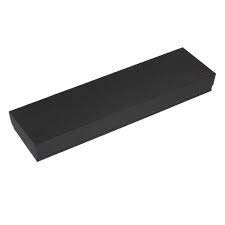 RJ Displays 20 Pack Cotton Filled Matte Black Color Cardboard Paper Jewelry Bracelet, Watch, Necklace, Jewelry Set, Gift Retail Packaging Box Size-8" x 2" x 1" inches #82