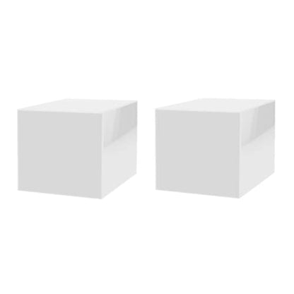 Marketing Holders 2 Pack 12 Inch White Acrylic Display Box with One Open Side Versatile Square Merchandise Storage Bin or Retail Product Riser